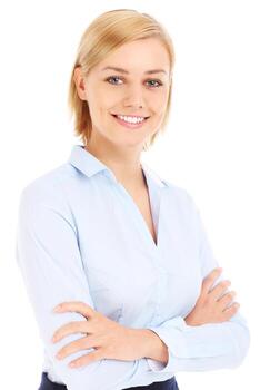 happy-blonde-business-woman-photo